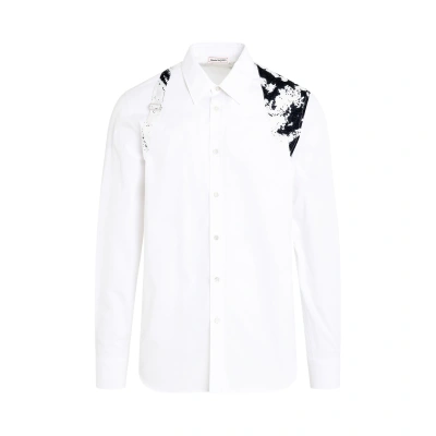 Alexander Mcqueen Printed Harness Shirt In White