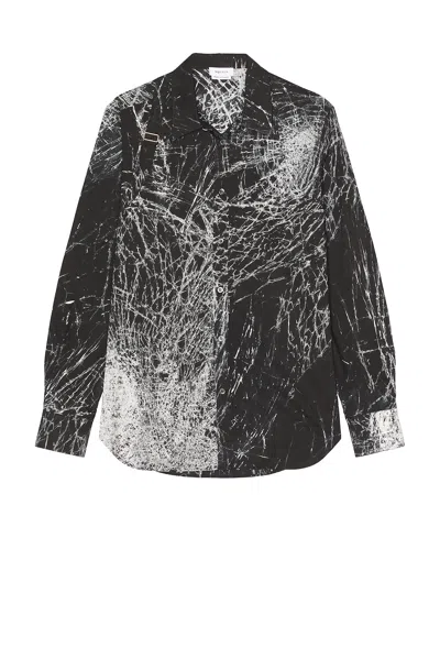 Alexander Mcqueen Printed Harness Shirt In Black