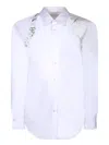 Alexander Mcqueen Straight Hem Sleeved Shirt In Optical White
