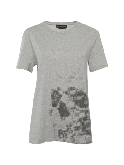 Pre-owned Alexander Mcqueen Printed Jersey T-shirt In Gray