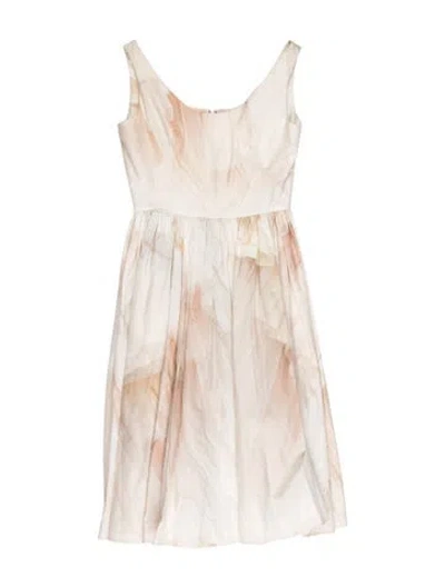 Pre-owned Alexander Mcqueen Printed Knee-length Dress In Neutral