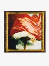Alexander Mcqueen Silk Portrait Of Innocenzo X Scarf In Red/black