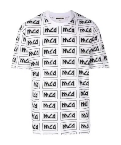 Alexander Mcqueen Printed Logot-shirt In White
