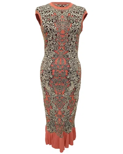 Pre-owned Alexander Mcqueen Printed Midi Length Dress (authentic Pre-loved) In Multi