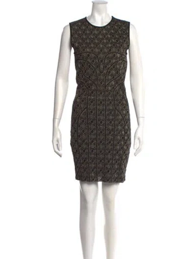 Pre-owned Alexander Mcqueen Printed Mini Dress