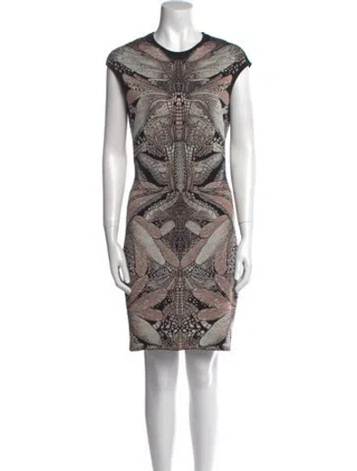 Pre-owned Alexander Mcqueen Printed Mini Dress