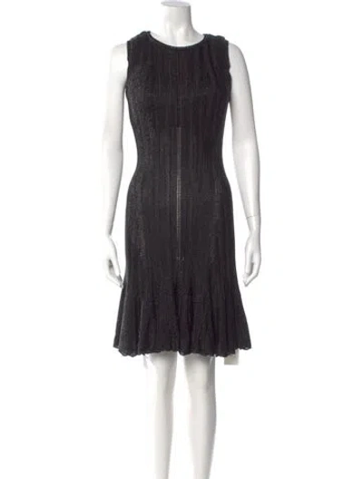 Pre-owned Alexander Mcqueen Printed Mini Dress In Black