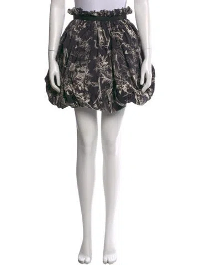 Pre-owned Alexander Mcqueen Printed Mini Skirt In Black