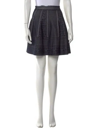 Pre-owned Alexander Mcqueen Printed Mini Skirt In Black