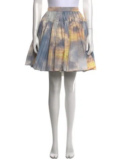 Pre-owned Alexander Mcqueen Printed Mini Skirt In Black