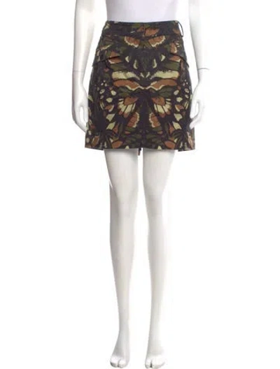 Pre-owned Alexander Mcqueen Printed Mini Skirt In Multi