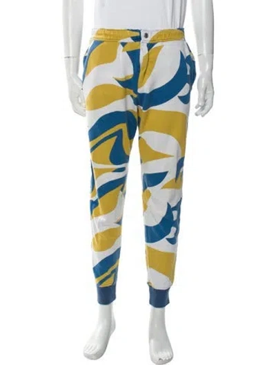 Pre-owned Alexander Mcqueen Printed Pajama Bottoms In Blue