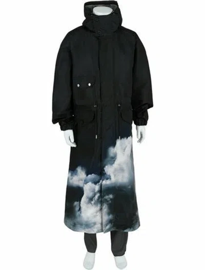 Pre-owned Alexander Mcqueen Printed Parka W/ Tags In Black