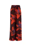 Alexander Mcqueen Printed Satin Wide-leg Pant
