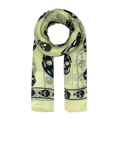 ALEXANDER MCQUEEN ALEXANDER MCQUEEN SKULL PRINTED FINISHED-EDGE SCARF