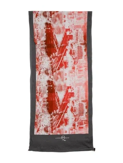 Pre-owned Alexander Mcqueen Printed Scarf In Multi