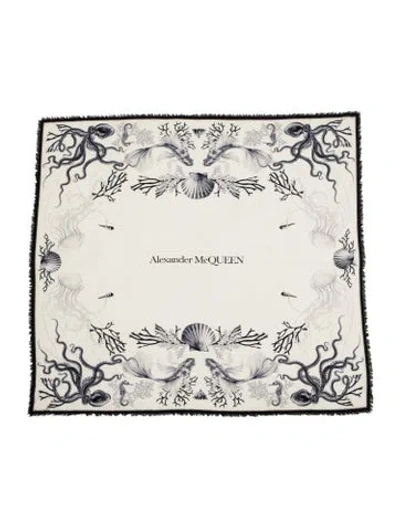 Pre-owned Alexander Mcqueen Printed Scarf In Neutral