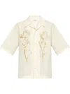 Alexander Mcqueen Long-sleeved Printed Shirt In White