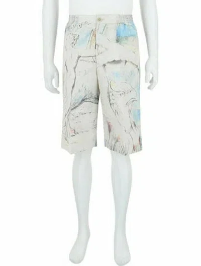 Pre-owned Alexander Mcqueen Printed Shorts W/ Tags In White
