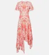 Alexander Mcqueen Printed Silk Crêpe Midi Dress