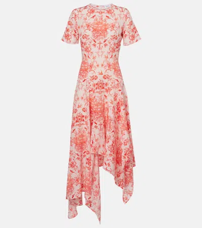 Alexander Mcqueen Printed Silk Crêpe Midi Dress