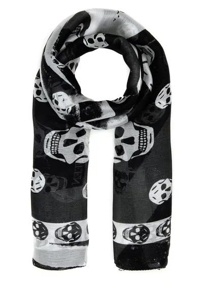 ALEXANDER MCQUEEN PRINTED SILK FOULARD
