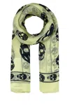 Alexander Mcqueen Skull Print Sheer Silk Scarf