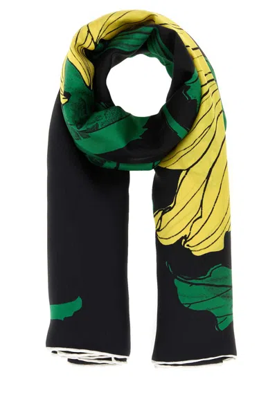 Alexander Mcqueen Printed Silk Foulard In Multi