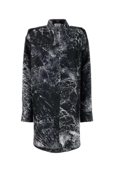Alexander Mcqueen Printed Silk Shirt Dress