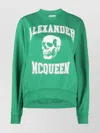 Alexander Mcqueen Mcqueen Women 'varsity Skull' Sweatshirt In Green