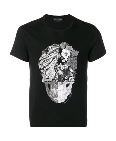 Alexander Mcqueen Printed T-shirt In Black
