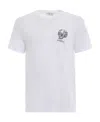 Alexander Mcqueen Printed T-shirts With Flowers And Skulls In White