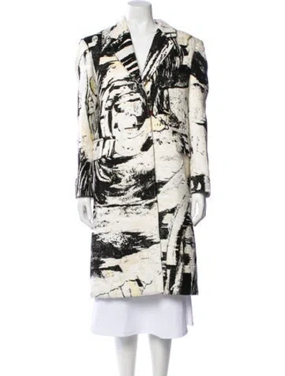 Pre-owned Alexander Mcqueen Printed Trench Coat W/ Tags In Neutral