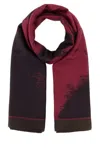 Alexander Mcqueen Twill Foulard Abstract Pattern In Red
