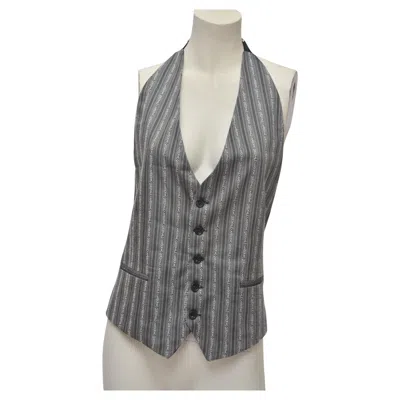 Pre-owned Alexander Mcqueen Printed Vintage 1990's Vest In Gray
