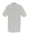 Alexander Mcqueen Puff-sleeve Cotton Shirt In Gray