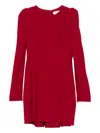 Alexander Mcqueen Puffed Shoulder Long Sleeve A-line Dress In White
