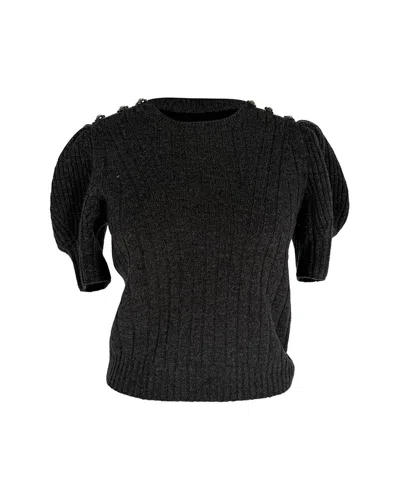 Pre-owned Alexander Mcqueen Puff Sleeve Knitted Blouse