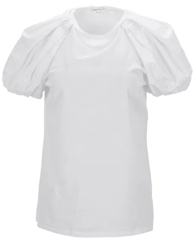 Pre-owned Alexander Mcqueen Puff Sleeve T-shirt (authentic Pre-loved) In White