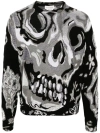 Alexander Mcqueen Sweaters Blacks And Greys In Gray