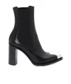 Alexander Mcqueen Alexander Mc Queen Punk 90mm Leather Chelsea Boots In Black