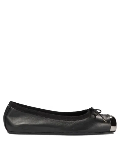 Alexander Mcqueen "punk" Ballet Flats In Black