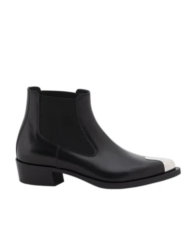 ALEXANDER MCQUEEN ALEXANDER MCQUEEN PUNK POINTED-TOE CHELSEA ANKLE BOOTS