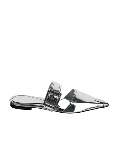 Alexander Mcqueen Punk Flat Leather Mules
