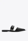 Alexander Mcqueen Punk Flat Mules In Black