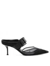 Alexander Mcqueen Mesh And Leather Mules