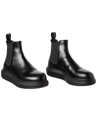 Alexander Mcqueen Punk Leather Boot (authentic Pre-loved) In Black