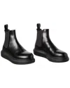 Alexander Mcqueen Punk Leather Boot (authentic Pre-loved) In Black