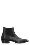 Alexander Mcqueen Punk Leather Chelsea Boots In Black