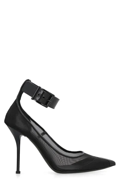 Alexander Mcqueen Punk Mesh Pointy-toe Pumps